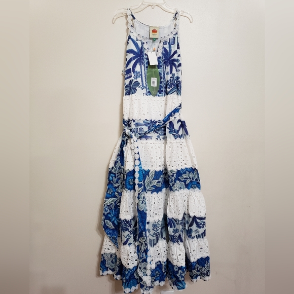Farm Rio Floral Eyelet Maxi Dress - Picture 8 of 13